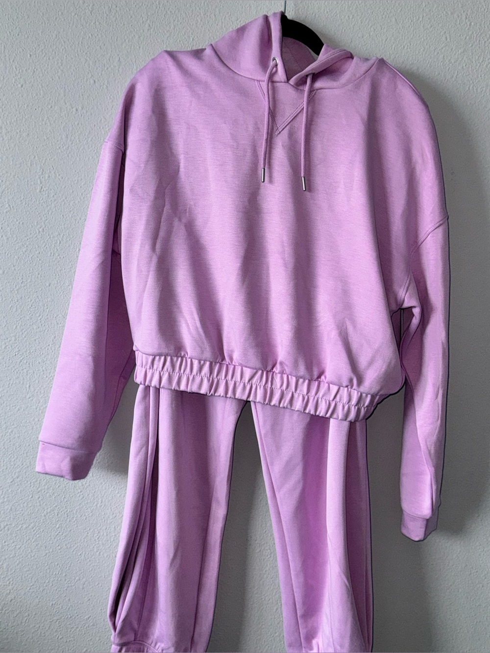 Women's Lavender Pullover Hoodie & Jogger Set - Cozy Lounge Pants